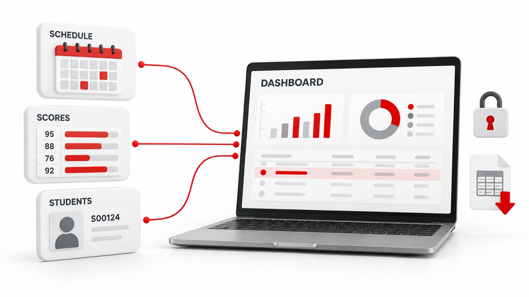 Web App บันทึกคะแนนบนมือถือ ส่งข้อมูลไป Dashboard ที่แสดงค่าเฉลี่ยและกราฟบนแล็ปท็อป